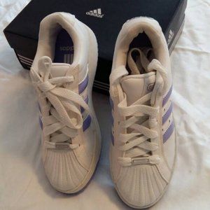 White Adidas Platform Runners - Size 9